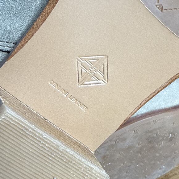 Antonio Melani Light Tan Suede Ankle Boots Size 10 Ash Cream Color Western Shoe - Picture 9 of 11